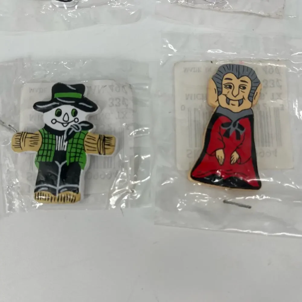 Vintage 90’s Halloween Painted Wooden Characters Dracula Ghost Skeleton‎ - Picture 4 of 4